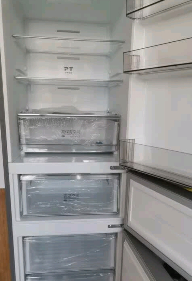 美的(Midea)三门大容量智能家用冰箱小型三开门一级风冷无霜变频低躁34db双净味租房宿舍冰箱MR-283WTPZE灰晒单图