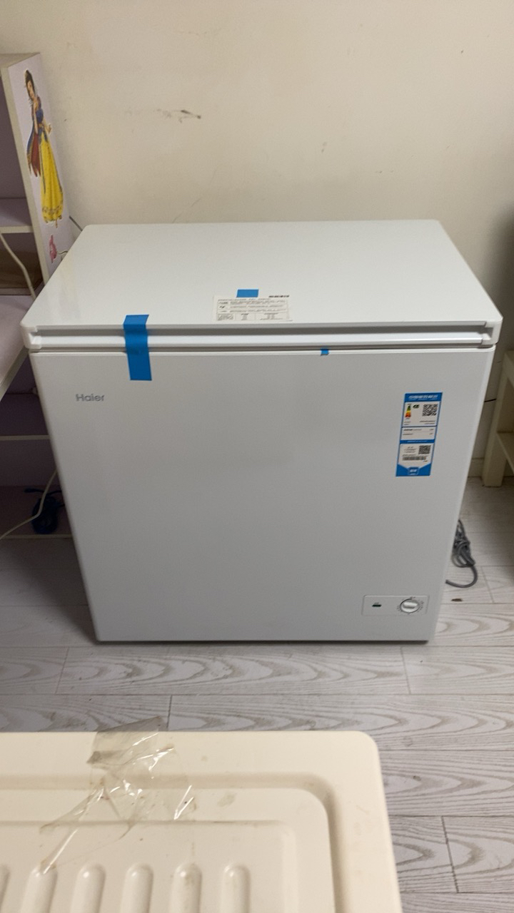 海尔(Haier)200升 家用卧式冰柜 冷柜 小冰箱 减霜80% 一级能效 断电保护 带脚轮BC/BD-200GHDT晒单图