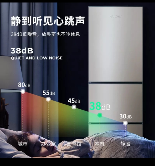 澳柯玛206LBCD-206NE三开门电冰箱家用中小型节能出租房宿舍冷藏冻晒单图