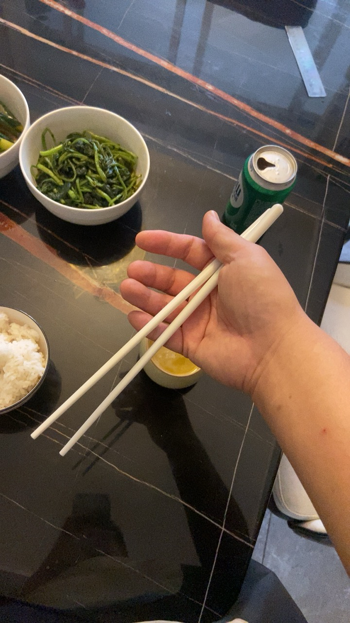 陶瓷筷子10双家用景德镇酒店轻奢防滑可高温骨瓷墨绿 敬平 白玉陶瓷筷子10双-限量亏本1000双!晒单图