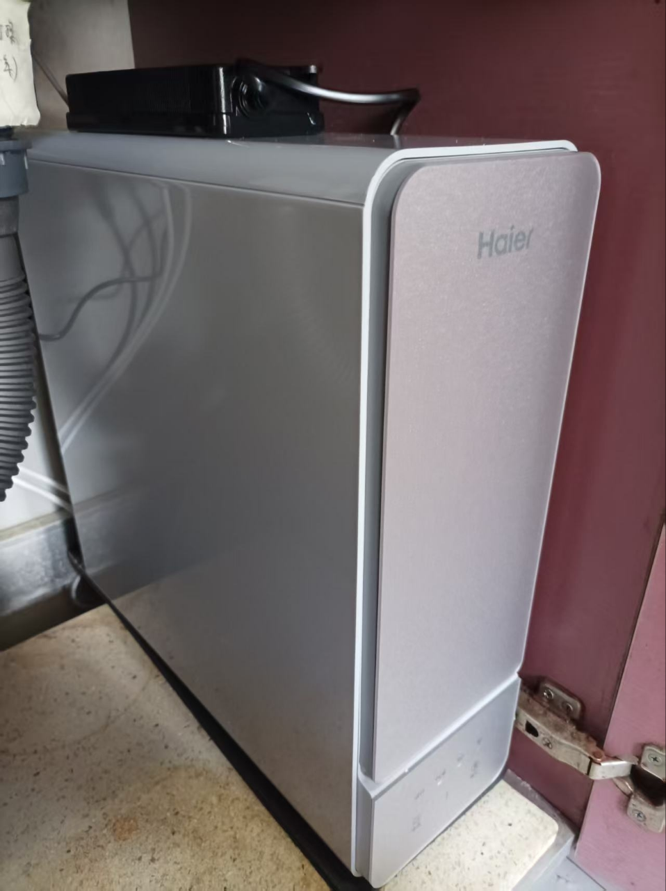 海尔(Haier)鲜活水净水器家用净水机1000G大通量双出水厨下RO反渗透直饮净水器HKC2400-R887晒单图