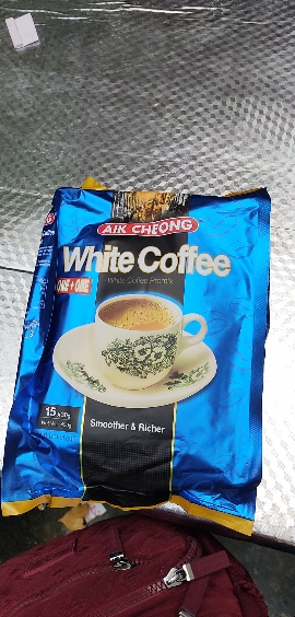 马来西亚原装进口益昌二合一无添加蔗糖速溶白咖啡粉袋装450g晒单图