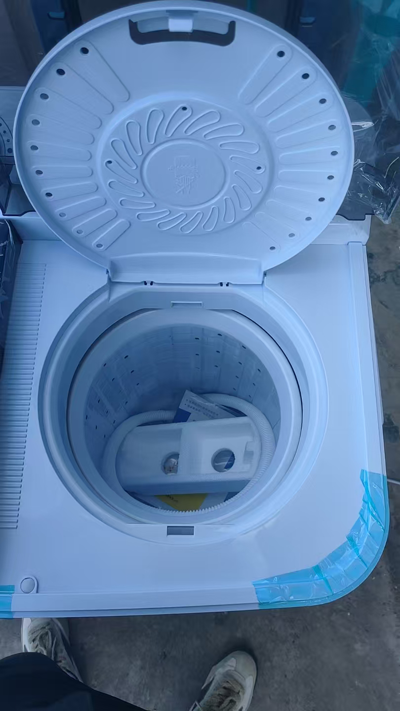 小鸭12公斤双缸洗衣机半自动双缸双筒家用大容量波轮洗脱两用 可单洗单脱水晒单图
