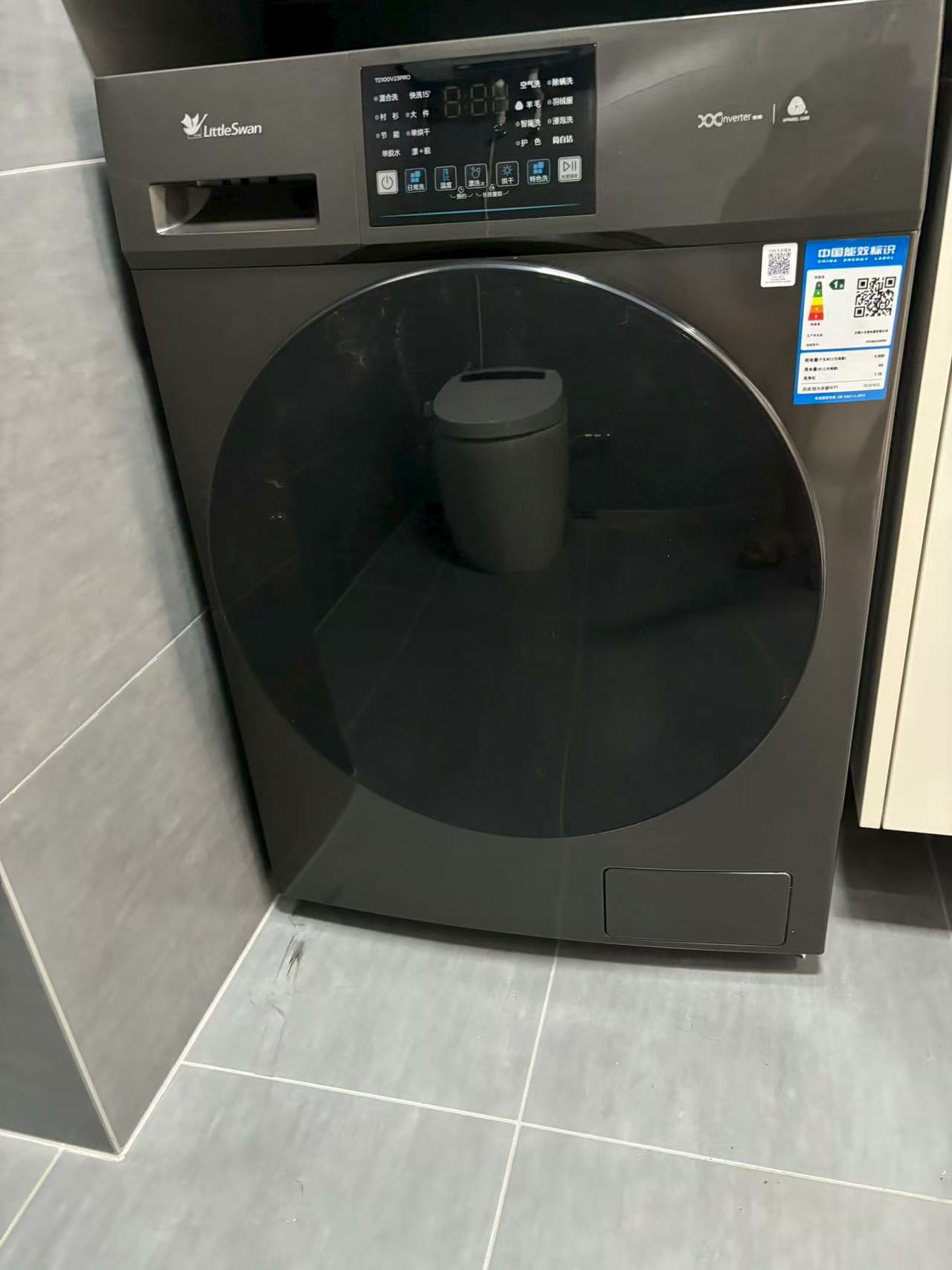 小天鹅(LittleSwan)洗衣机V23PRO全自动10KG滚筒洗烘一体健康除螨一级变频家用TD100V23PRO晒单图