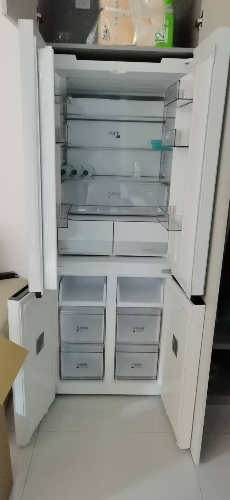 美的冰箱BCD-435WUSGPZM凝光白晒单图