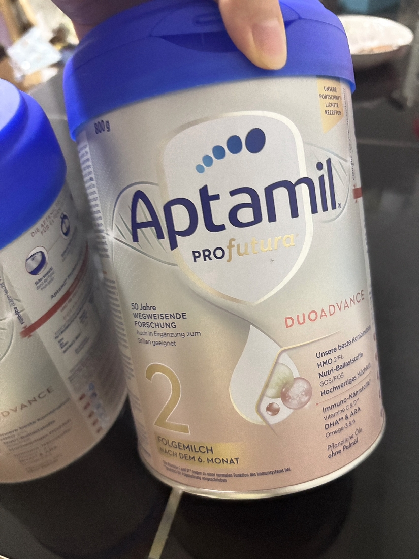 新版德国原装进口Apatamil新版德国铁罐爱他美白金版2段(6-12个月)800g晒单图