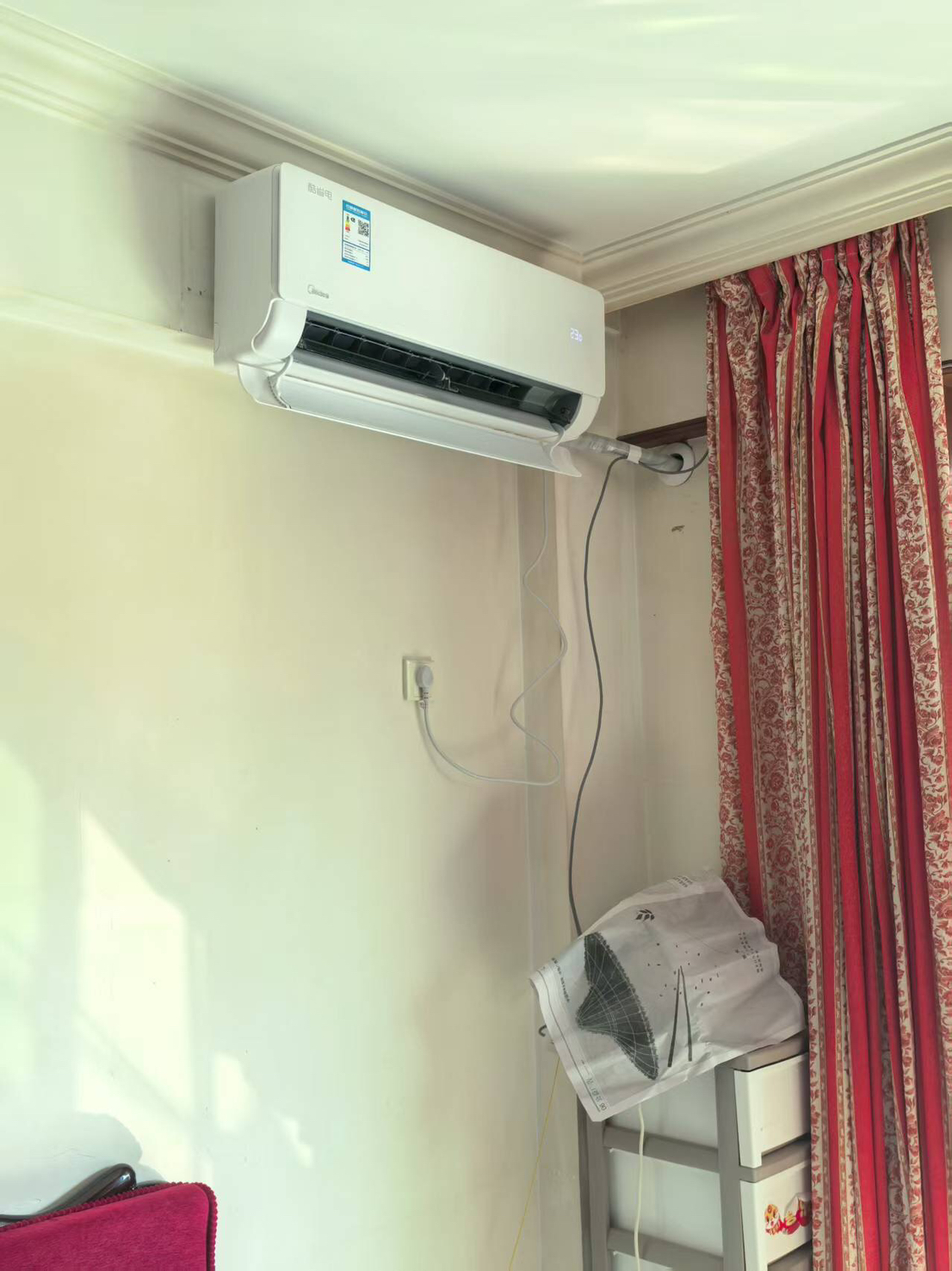 美的(Midea)空调小2匹p酷省电变频冷暖新一级能效智能壁挂式大风量卧室客厅节能挂机KFR-46GW/N8KS1-1晒单图