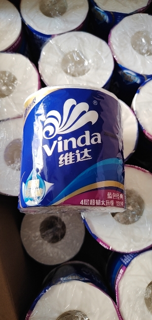 维达蓝色经典卷纸4层130g30卷卫生纸 有芯卷筒纸巾厕纸家用实惠囤货装(整箱销售)(新旧包装交替发货)晒单图