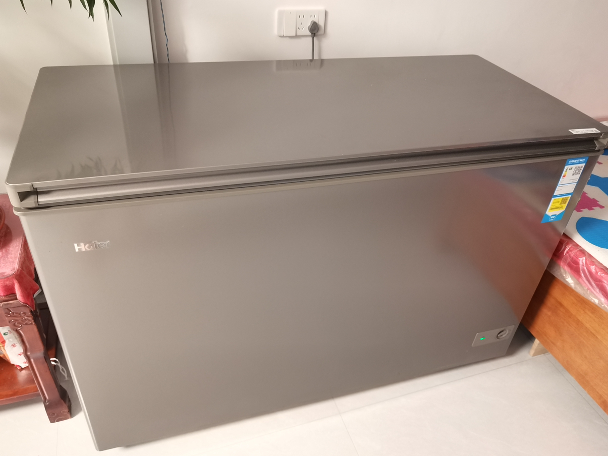 海尔(Haier)冰柜零下38度超低温柜369升商用大容量一级能下冷柜 海鲜深冷速冻细胞级冷冻柜 电子控温晒单图