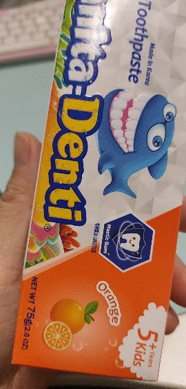 Sanita莎卡进口儿童果味牙膏75g含低氟6~12岁 香橙味晒单图