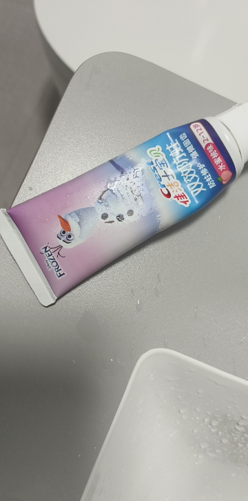 佳洁士2-3-6-12岁换牙期儿童牙膏防蛀雪宝90g-水蜜桃味晒单图