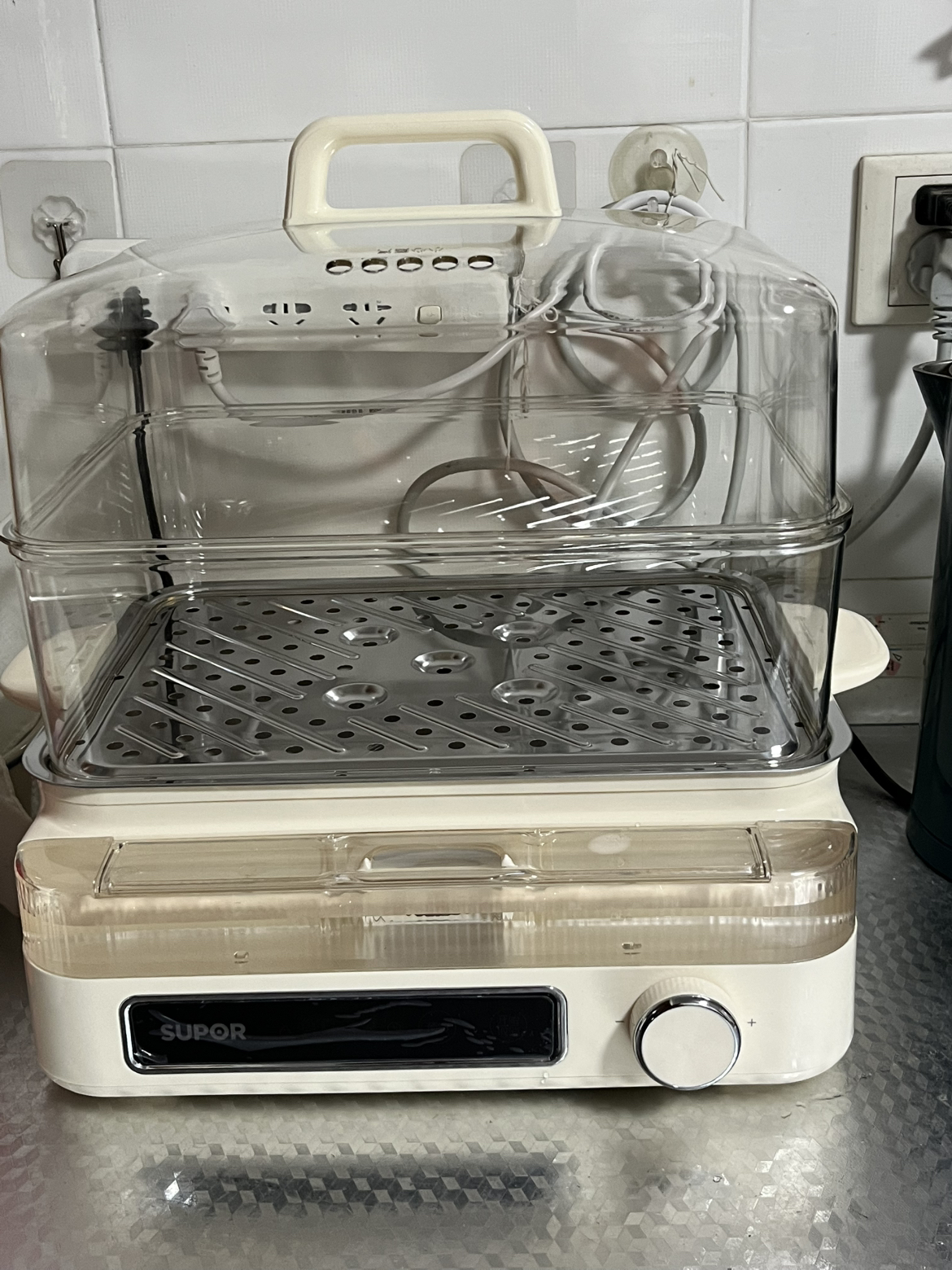 苏泊尔(SUPOR)电蒸锅家用22L/升大容量电蒸箱 多功能蒸包子锅多层蒸汽锅全透明视窗不锈钢蒸片 ZN32FC839晒单图