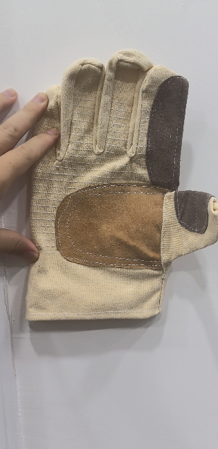 约盾 贴皮加固耐磨防油渍三层帆布手套 FYI006/双晒单图