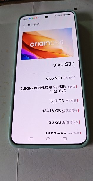 vivo S30 薄荷青 16GB+512GB 全网通5G手机晒单图