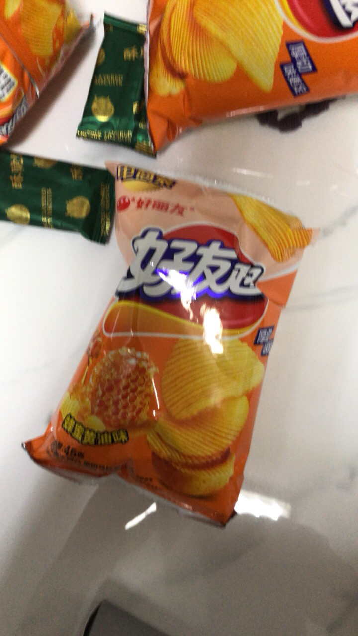 好丽友好友趣薯片休闲食品小吃解馋小零食 蜂蜜黄油味45g*8袋晒单图