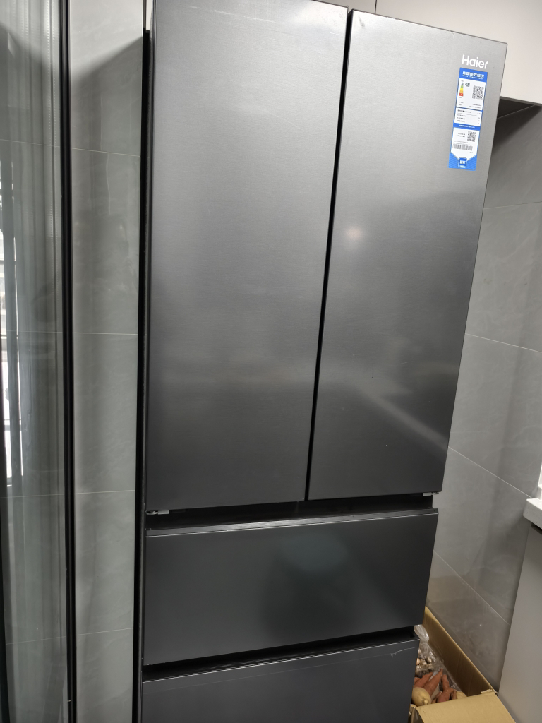 海尔(Haier)冰箱416升风冷无霜一级变频节能 冷藏三档分区变温法式多门冰箱晒单图
