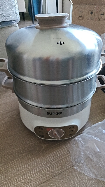苏泊尔(SUPOR)电蒸锅多功能家用电火锅 蒸包子锅 电煮锅电热锅三层大容量13L 防干烧可定时 ZN28YK807晒单图