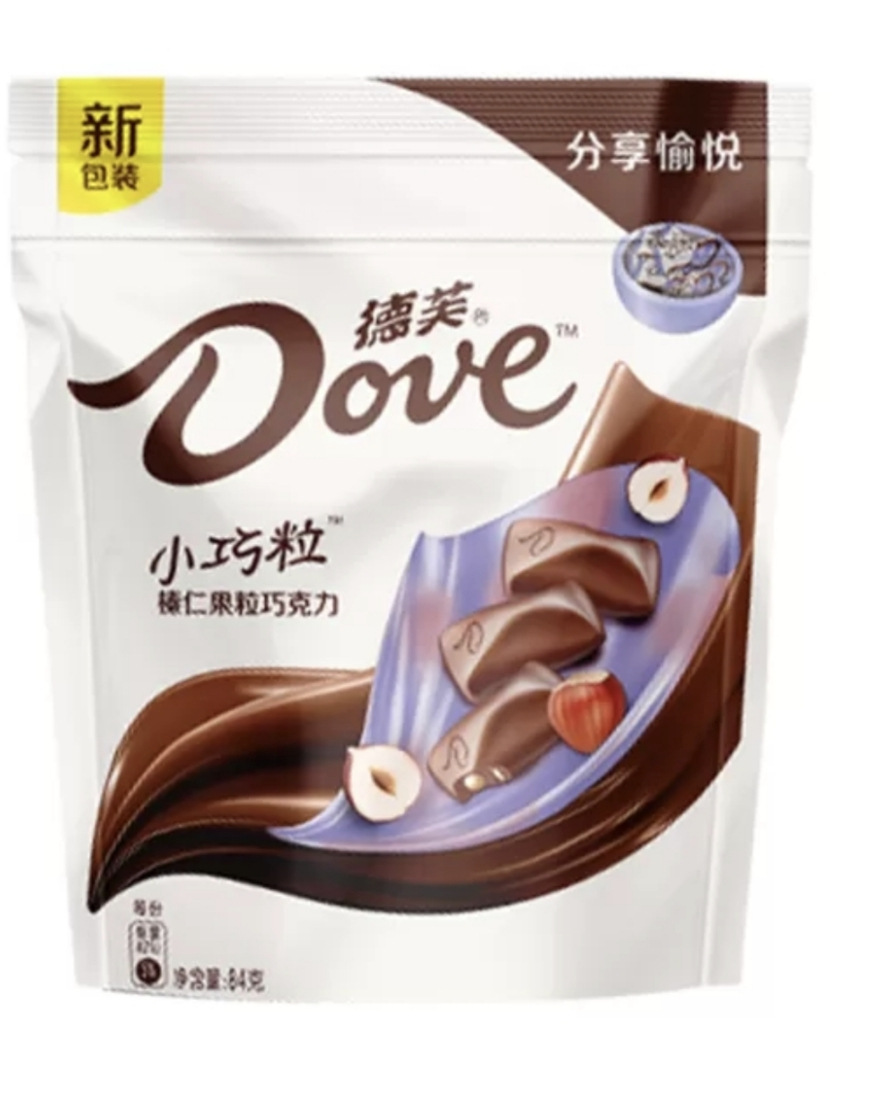 德芙(DOVE)巧克力84g袋装多种口味榛仁果粒巧克力晒单图