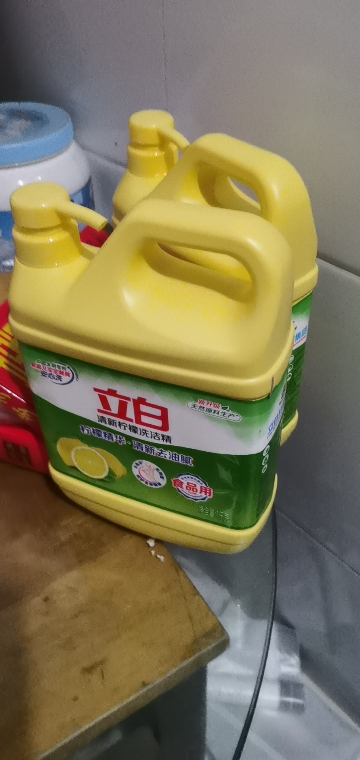 立白洗洁精清新柠檬1kg*2桶轻松去油清新祛味大桶按压瓶晒单图