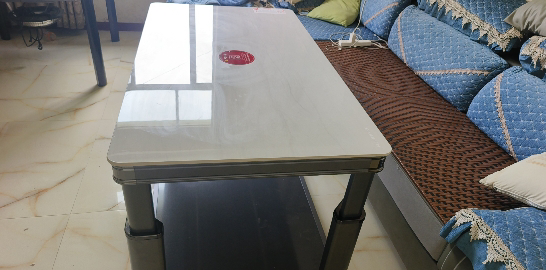 富炬电暖茶几升降电暖炉电烤桌电动升降取暖茶几取暖桌烤火炉取暖器家用电暖桌电烤火桌子长方形电炉茶几 悦府云墨丹青茶几140晒单图