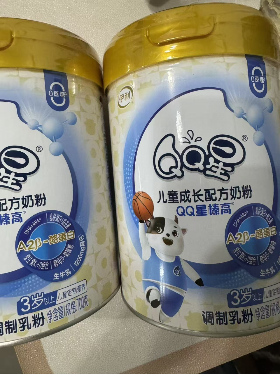 伊利(YILI)qq星榛高3岁以上儿童配方奶粉4段700g罐(新旧包装随机)晒单图