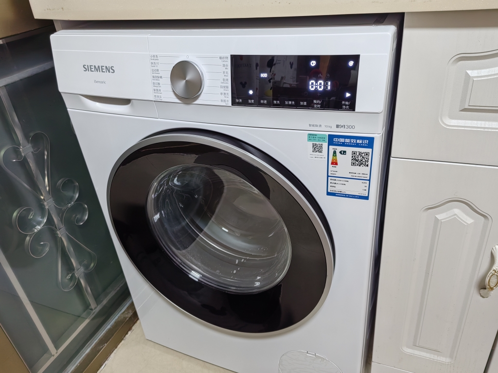 西门子全自动10KG白滚筒洗衣机WG52A100AW 一级能效智能APP控低噪环保晒单图