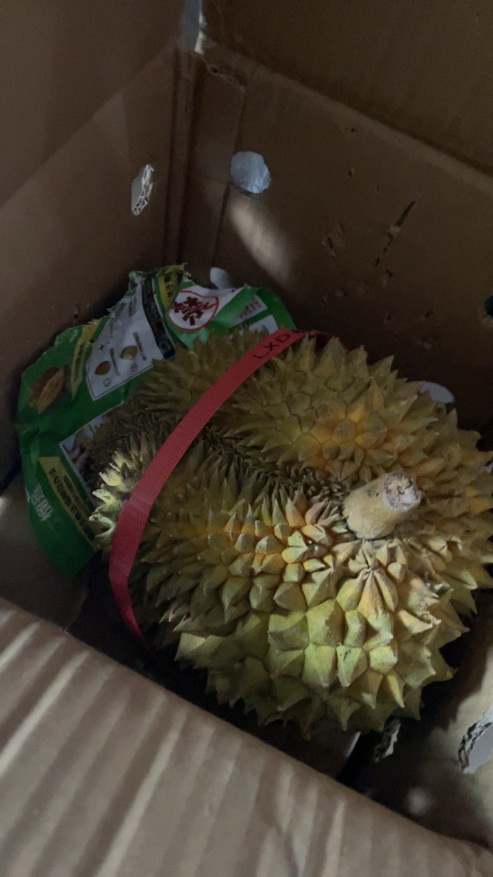 [熊猫鸟]泰国金枕榴莲 进口榴莲 1个装 4-5斤(包3房以上) 软糯香甜 新鲜水果晒单图