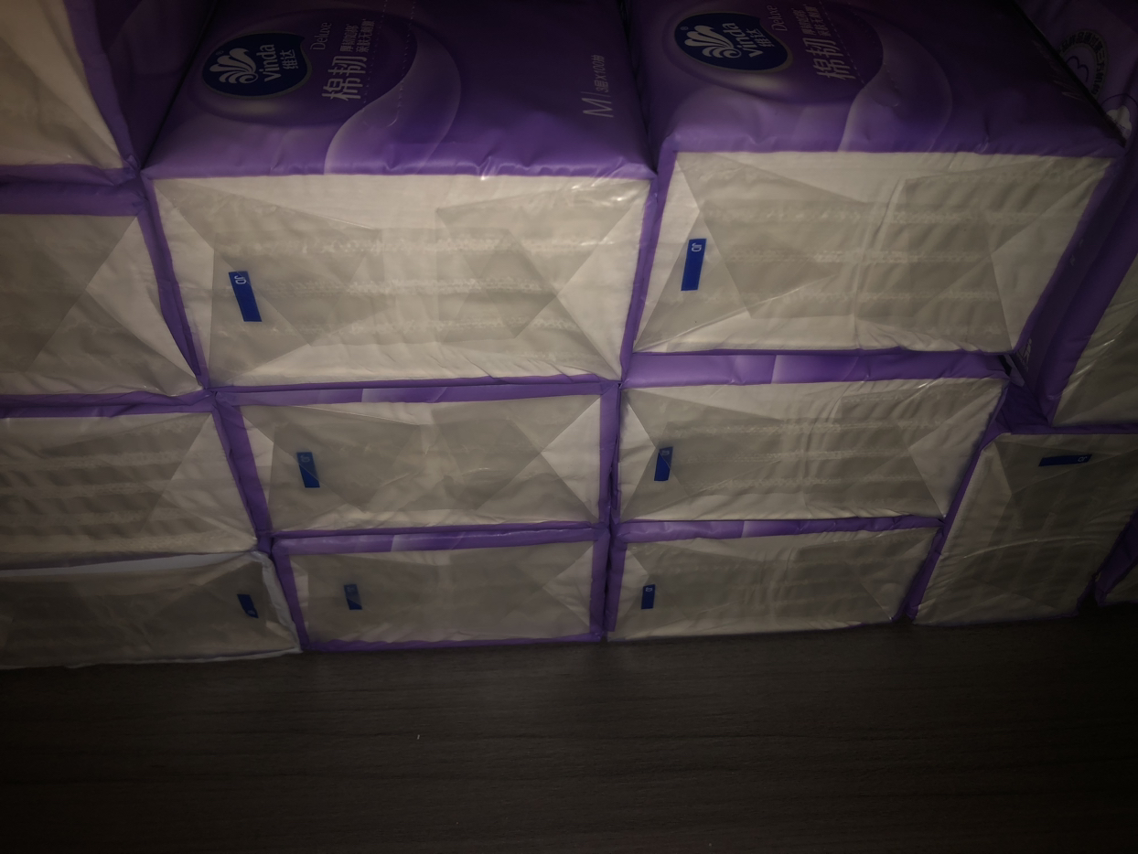 维达棉韧立体美4D压花抽纸3层M码100抽24包 家用实惠装餐巾纸面巾纸卫生纸纸巾(整箱销售)(新旧包装交替发货)晒单图