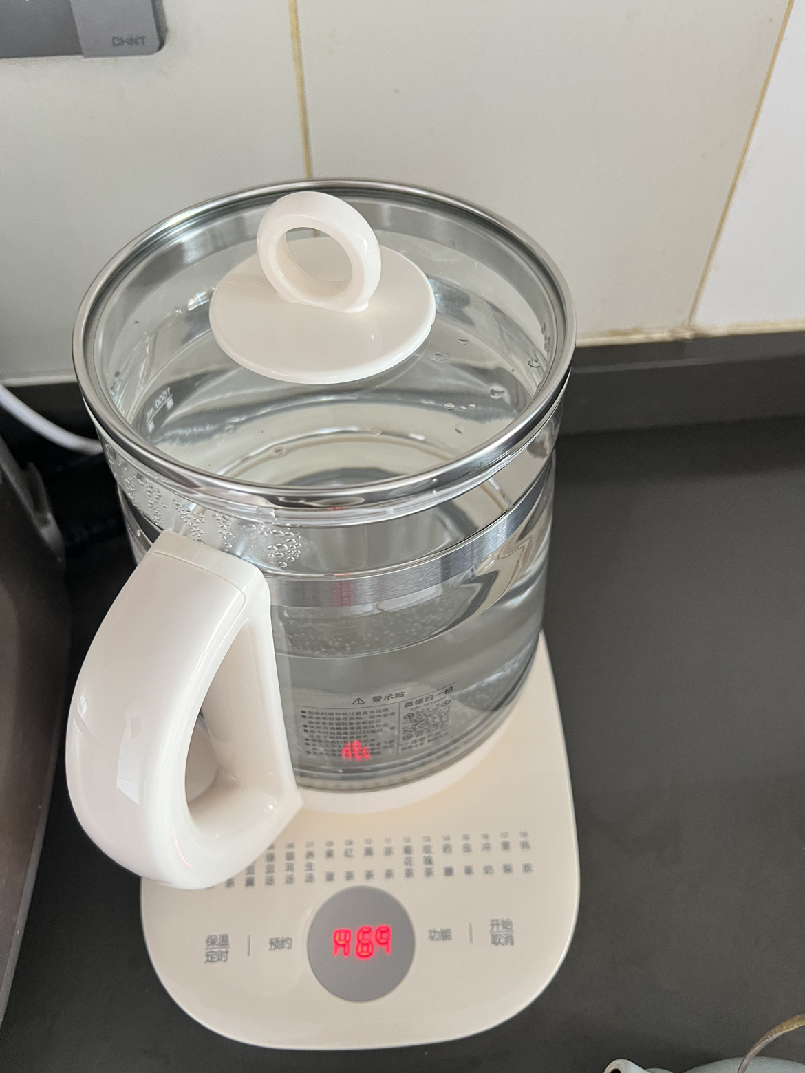 苏泊尔(SUPOR)养生壶多功能1.5L智能家用全自动按键式电热烧水壶高硼硅玻璃花茶养生壶SW-15YJ33C晒单图