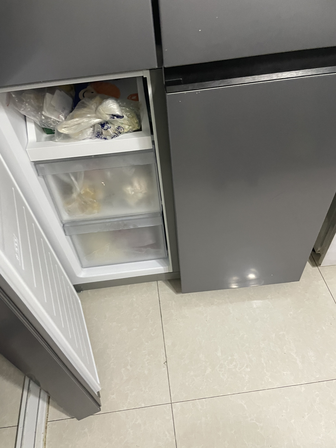 海尔(Haier)476L超薄箱体厨装一体 一级能效三挡变温(零度、冰镇、母婴) 新品BCD-476WGHTDEDXM晒单图
