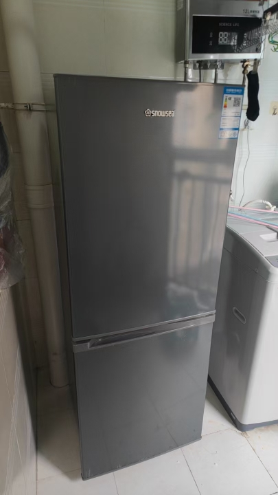 香雪海 小冰箱 家用小型双门冰箱 一级能效电冰箱 节能冷藏冷冻 租房 宿舍冰箱 145升天际灰晒单图