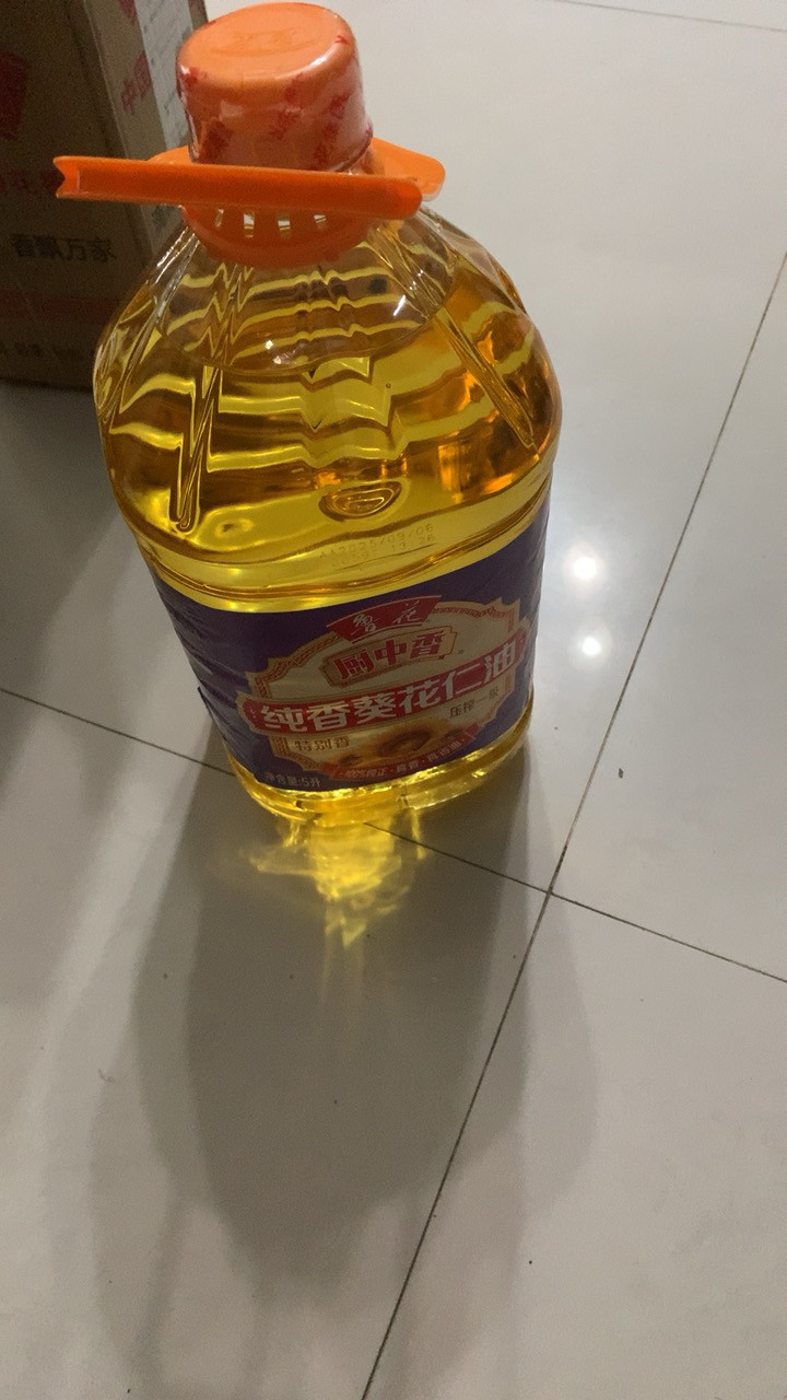 鲁花厨中香纯香葵花仁油5L 一级葵花油食用油家用餐饮用油晒单图
