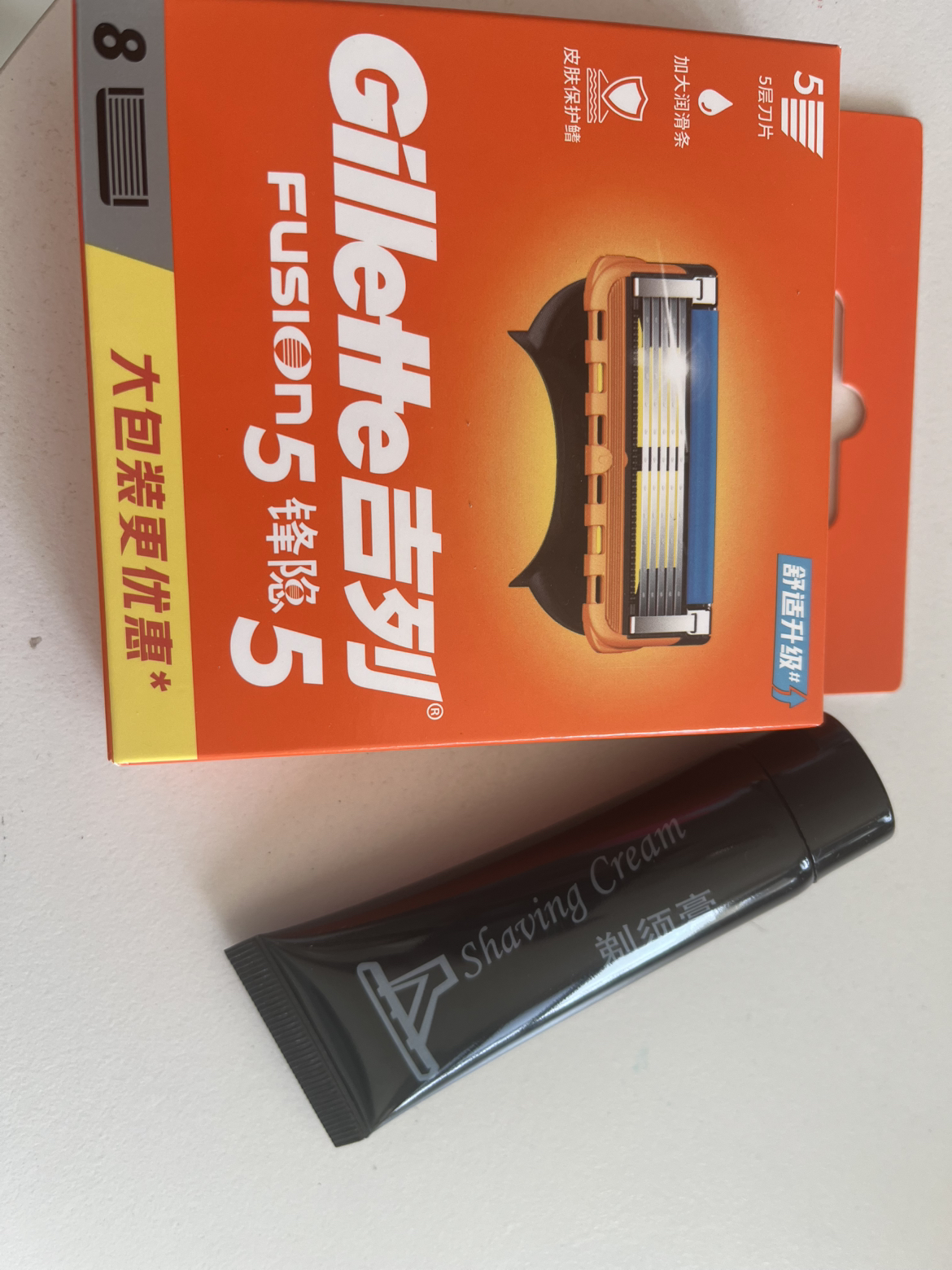 Gillette吉列锋速5锋隐手动剃须刀片男士手动刮胡刀头8片装无刀架晒单图