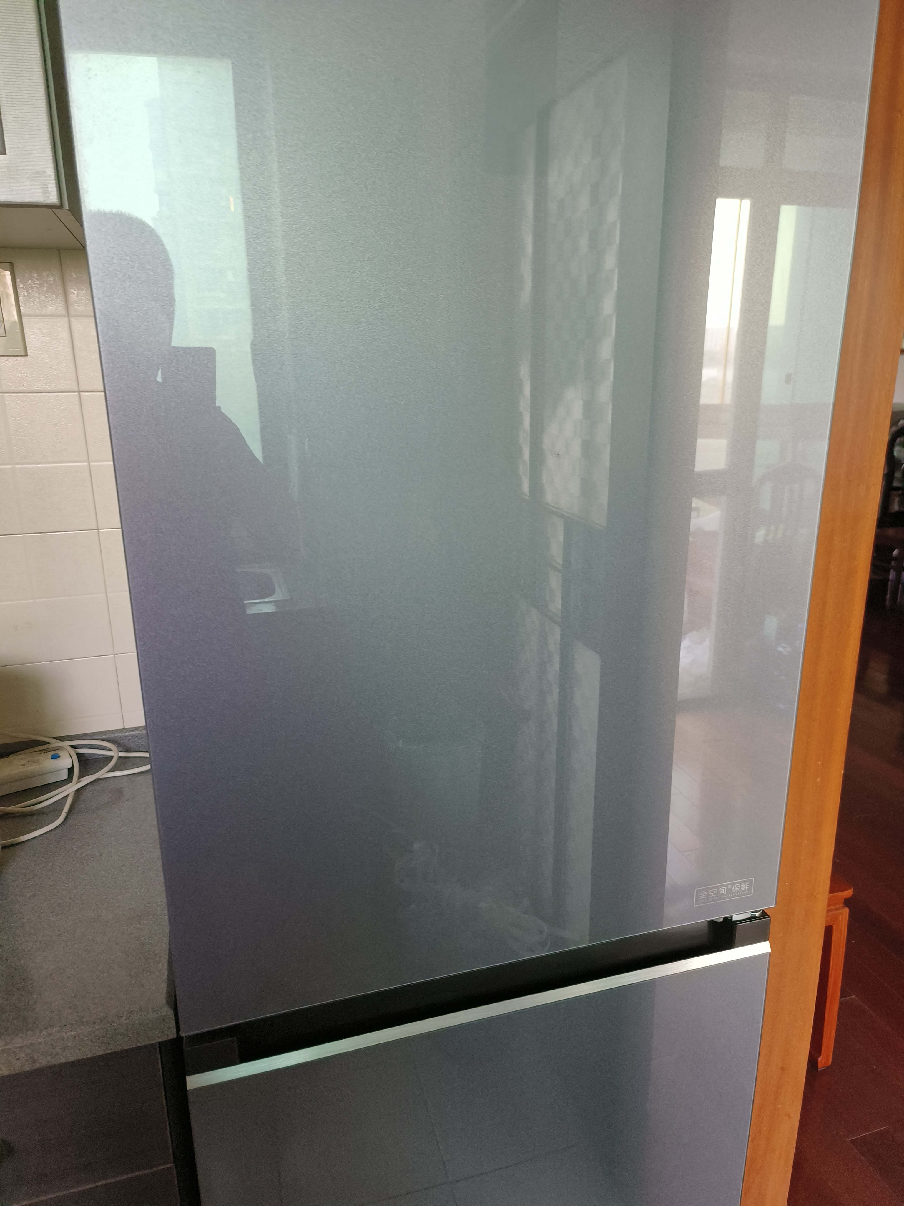 海尔(Haier)410升两门冰箱全空间保鲜科技 EPP超净 零距离自由嵌入式BCD-410WLHC214GXU1(灰)晒单图