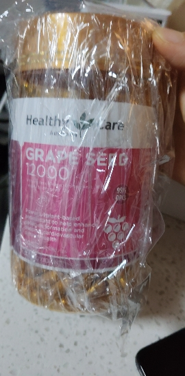 澳洲Healthy Care葡萄籽粉软胶囊 原花青素精华淡斑抗氧化 提亮肌肤 焕白美颜 12000mg*300粒晒单图