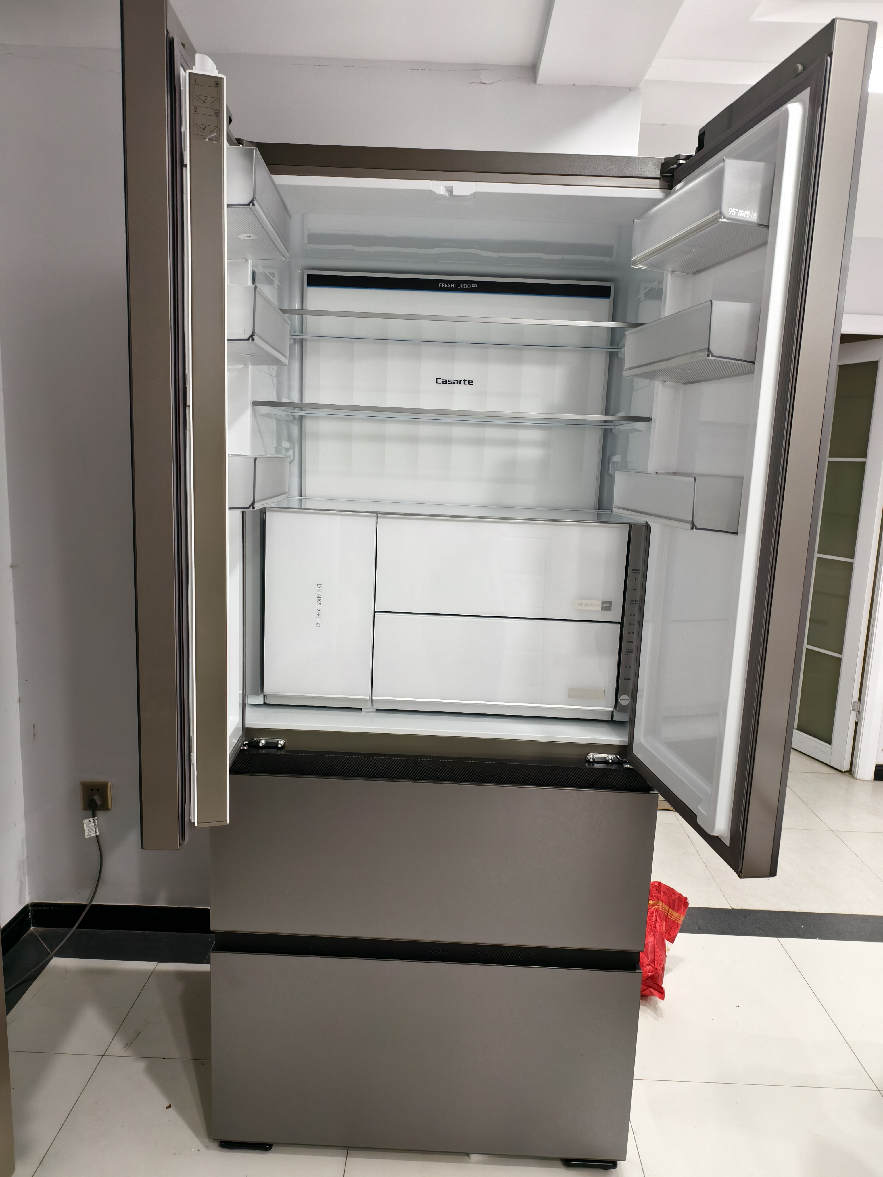 卡萨帝(Casarte)550升多门零嵌超薄冰箱 双MR低氧窖藏 全自动制冰 BCD-550WGCFDMGZHU1(锦)晒单图