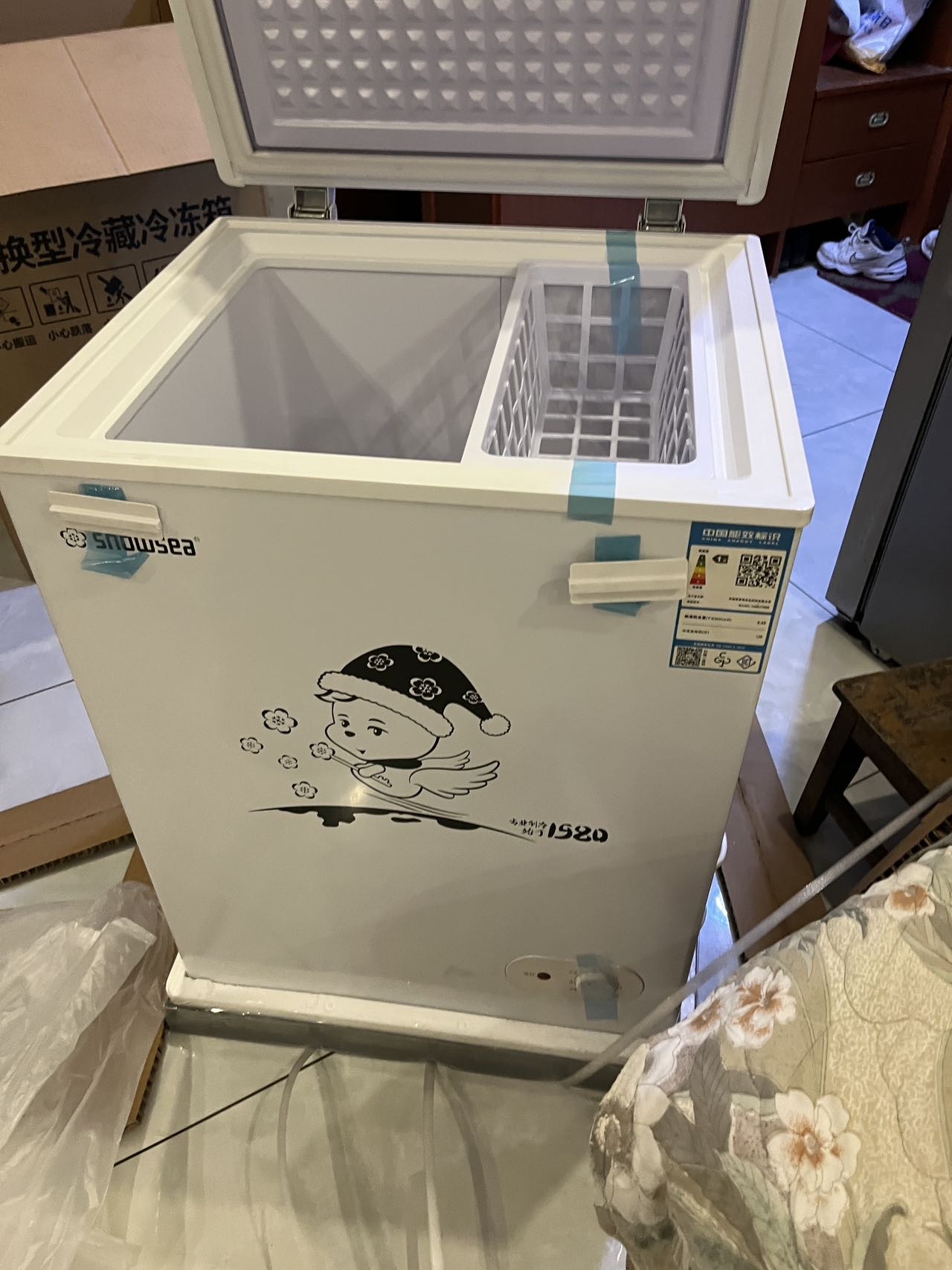 [苏宁优品]香雪海 128升 冰柜家用冷柜 冷藏柜 冷冻柜 冷藏冷冻可转换 冰柜小型家用 BD/BC-128S179BE晒单图