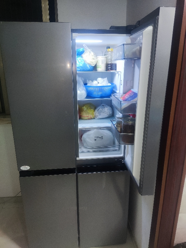 [自营]美的冰箱(Midea)480升十字对开冰箱一级智能双变频电冰箱双循环风冷无霜大容量BCD-480WSPZM(E)晒单图