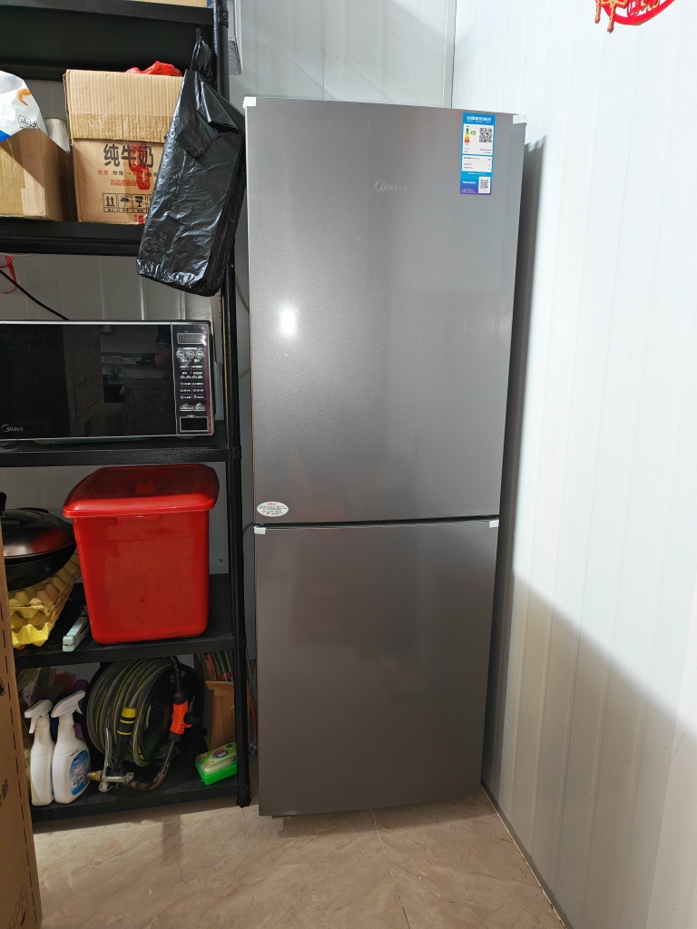 美的(Midea)186双开门两门低音小型节能省电无霜低温补偿深冷速冻租房宿舍家用小冰箱BCD-186WMA 家电国家补晒单图