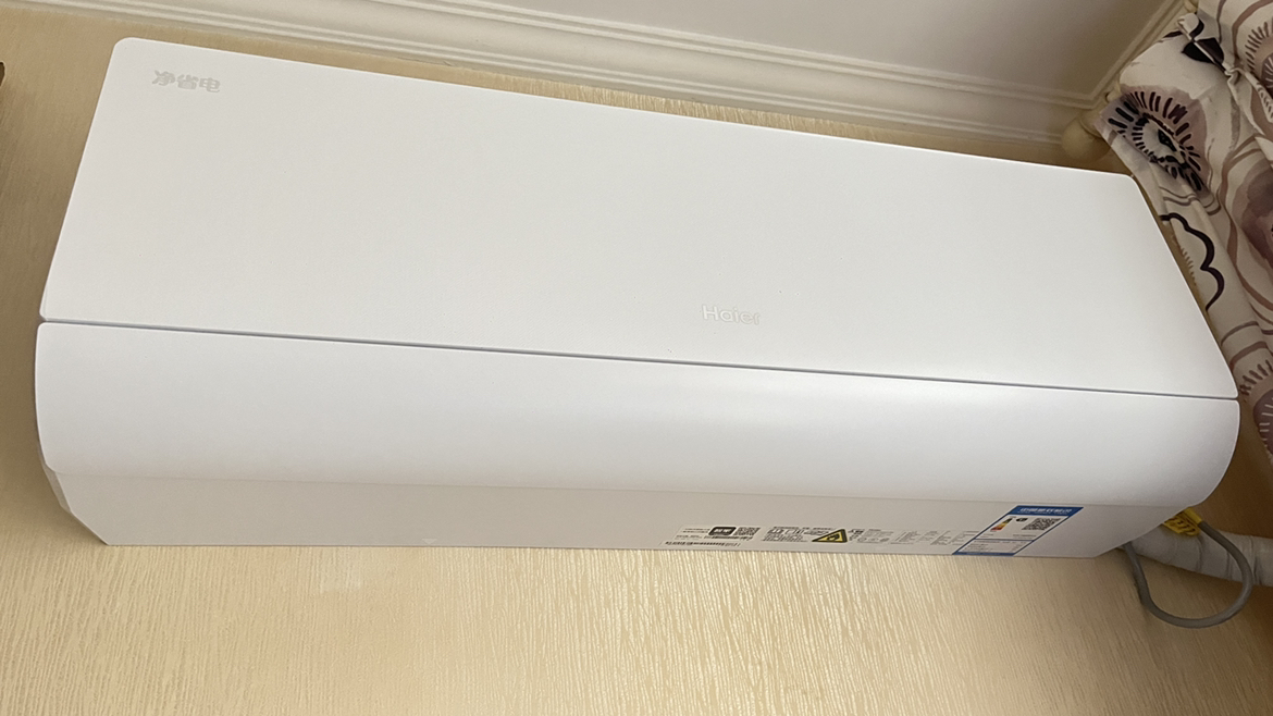 海尔(Haier)空调挂机净省电1.5匹p变频冷暖新一级双排神机卧室大风口节能省电KFR-35GW/E1-1Plus晒单图