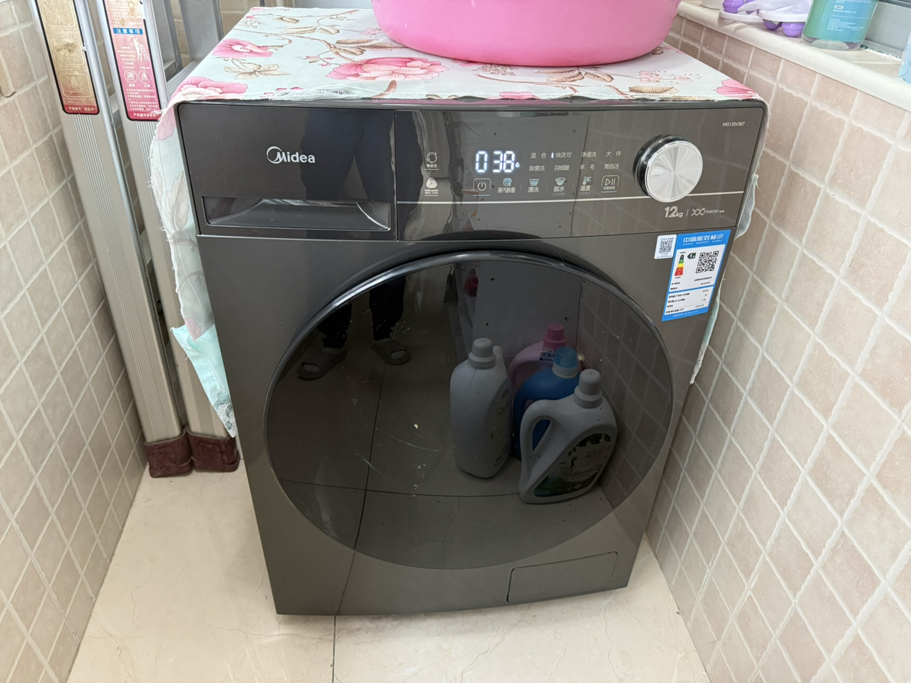 美的(Midea)滚筒洗衣机全自动家用 1.1超高洗净比MG120V36T 12公斤 除菌净螨家电国家补贴以旧换新晒单图