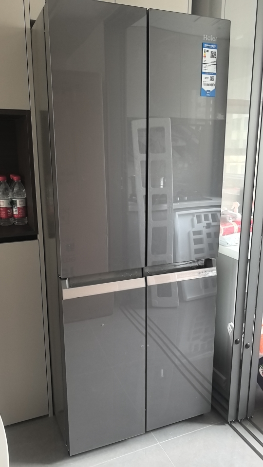 海尔(Haier)BCD-406WLHTDEDSLU1 406升十字对开门超薄嵌入冰箱 彩晶面板 DEO净味养鲜 家用晒单图