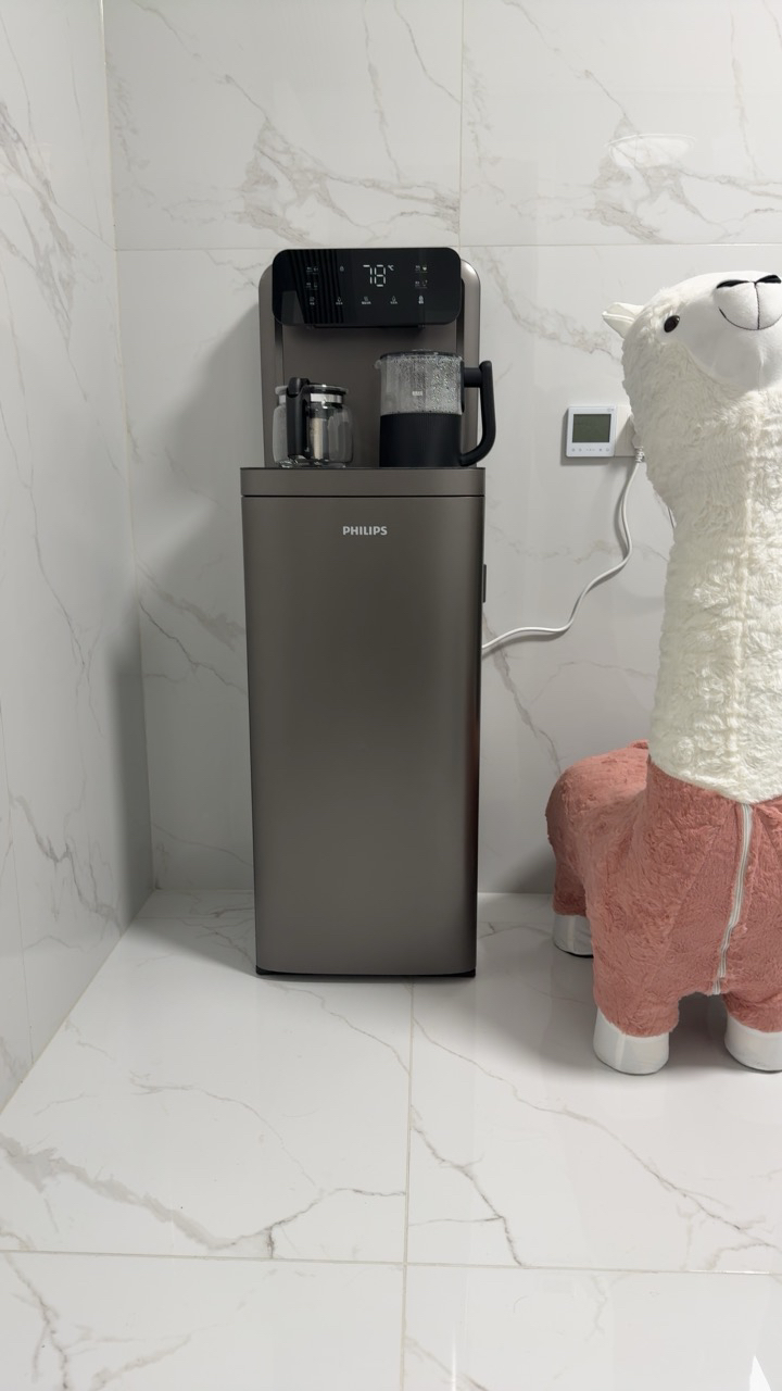 飞利浦新款茶吧机白色家用智能双出水下置水桶大屏立式饮水机晒单图