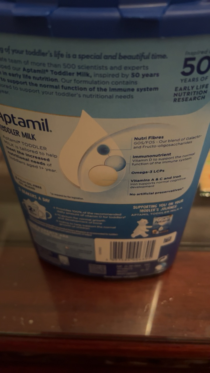 有效期到26年12月-Aptamil 英国爱他美 婴幼儿配方3段奶粉(1岁以上) 800g/罐 保税仓发货晒单图
