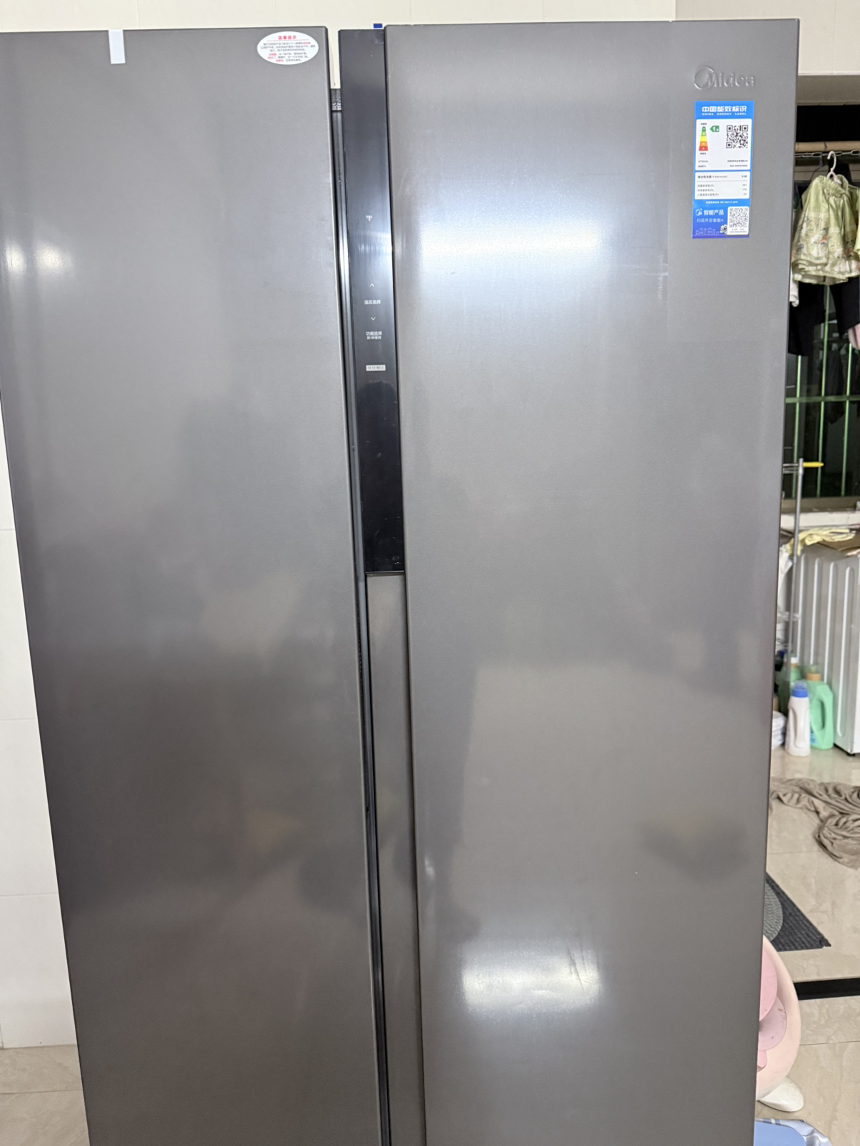 [自营]美的冰箱(Midea)550升对开门变频一级能效超薄电冰箱智能无霜净味BCD-550WKPZM(E)嵌入大容量晒单图