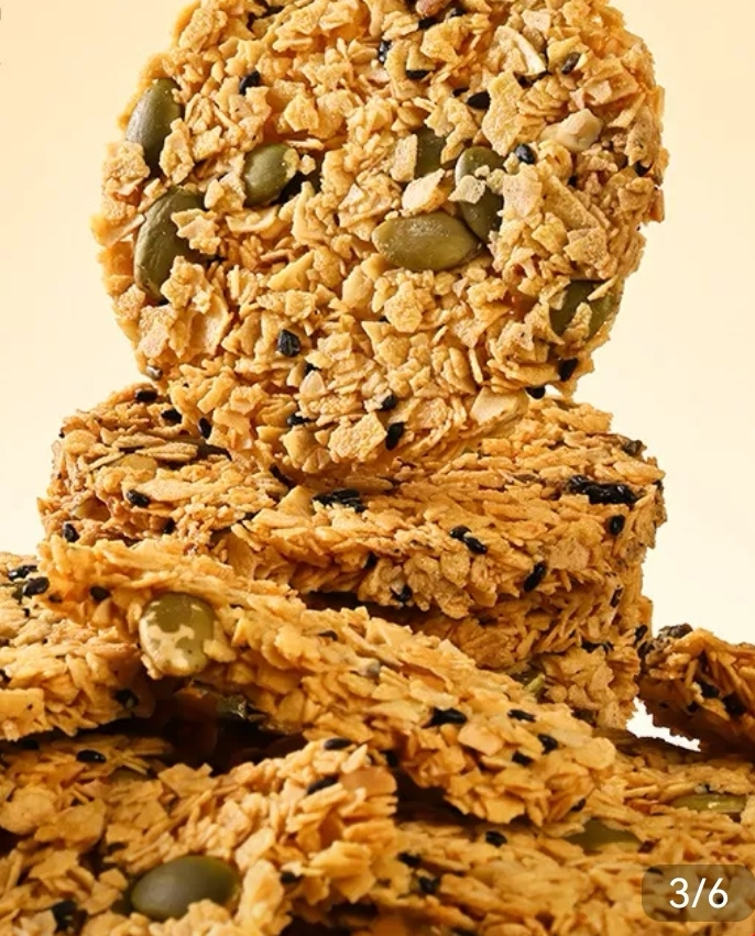 [3箱]非油炸坚果燕麦脆片150g/盒南瓜籽谷物能量棒粗粮饱腹五谷杂粮代餐高蛋白零食晒单图