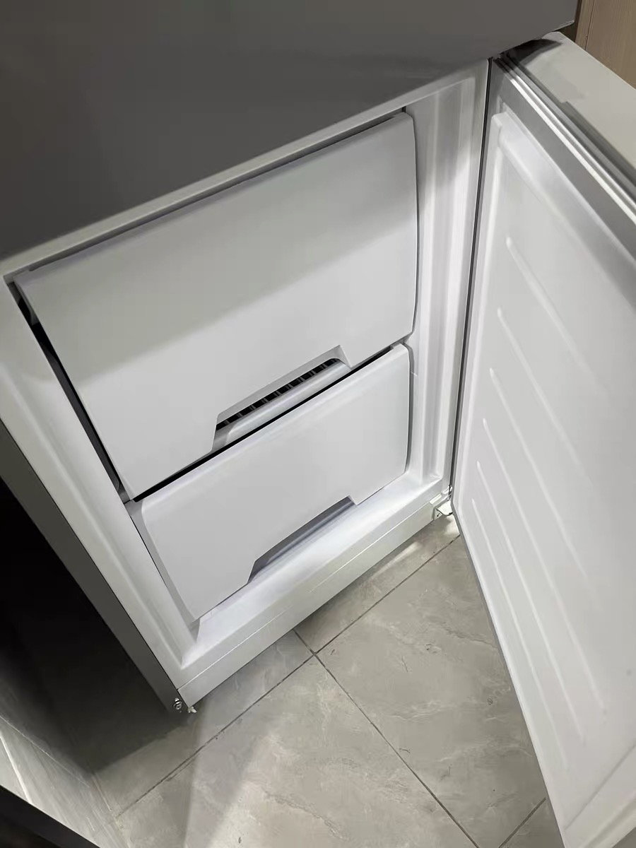 美的220三门三温租房家用客厅宿舍小型冰箱三开门节能省电BCD-220TM钛钢灰-星烁国补晒单图