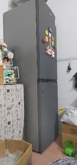 奥马(Homa)249升大容量双门两门家用电冰箱风冷无霜一级能效节能小户型租房BCD-249WH/B星岩灰晒单图