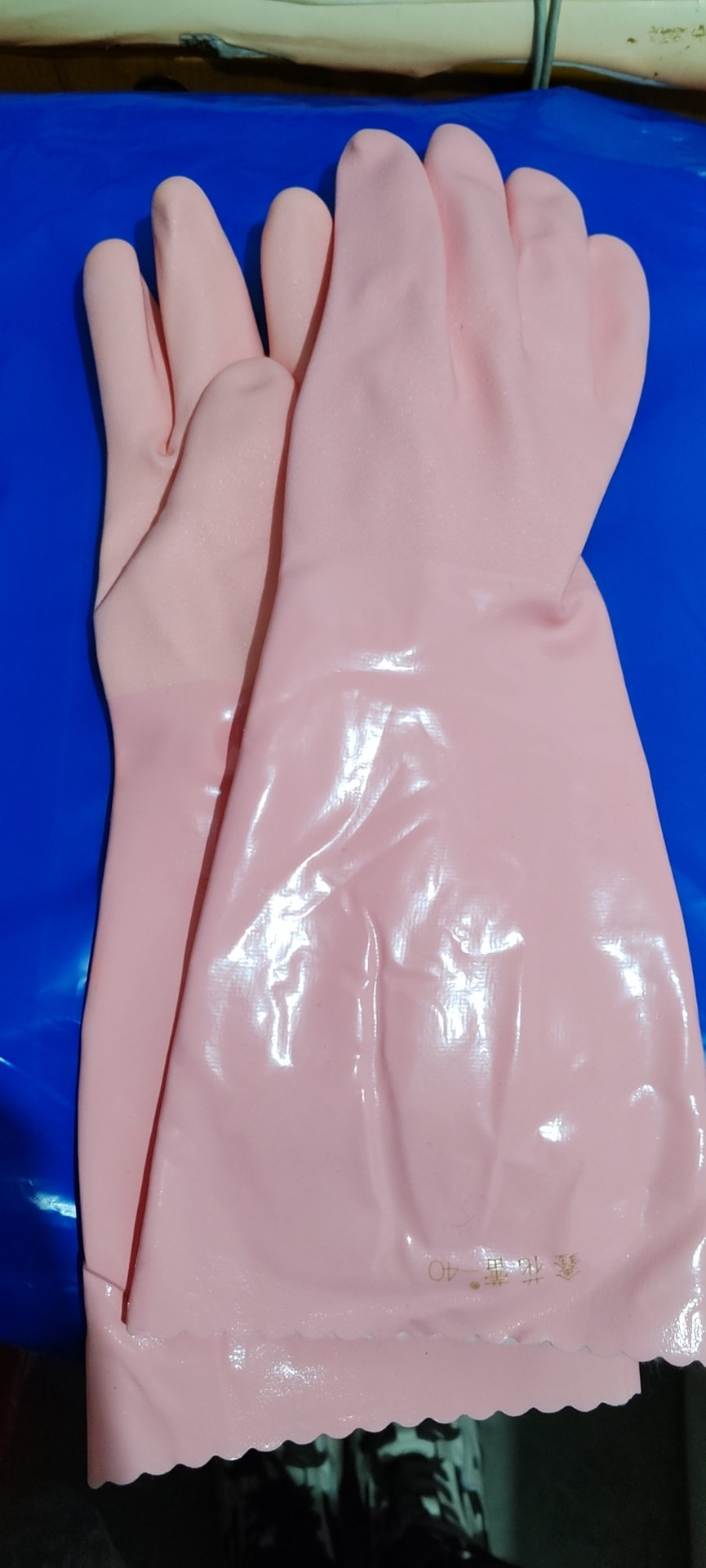 美帮汇家用橡胶皮手套厨房冬季洗衣服手套加厚防水家务刷洗碗手套女加绒晒单图