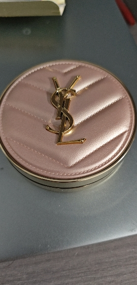 圣罗兰(YSL)持妆遮瑕防晒粉底液 遮瑕持久皮气垫12g 粉皮革气垫#B10晒单图